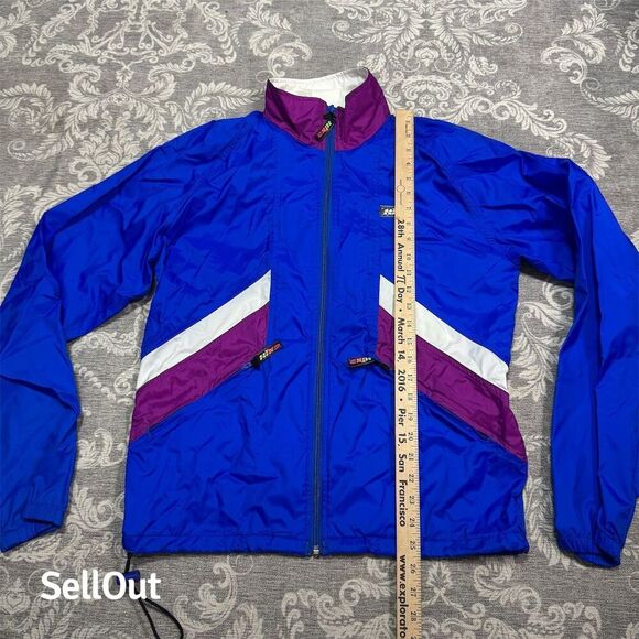 Vintage Hind Unisex Colorblock Windbreaker Jacket Zip-Up Standard Size M - Picture 6 of 8